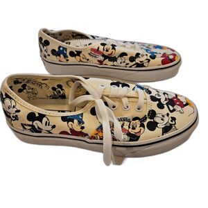 Disney Mickey Mouse 90th Birthday Anniversary Authentic Vans Men's 5 Women's 6.5